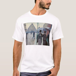 Gustave Caillebotte - Parijse straat; Regenachtige T-shirt