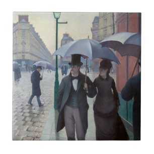 Gustave Caillebotte - Parijse straat; Regenachtige Tegeltje