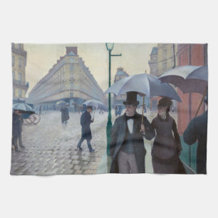 Gustave Caillebotte - Parijse straat; Regenachtige Theedoek