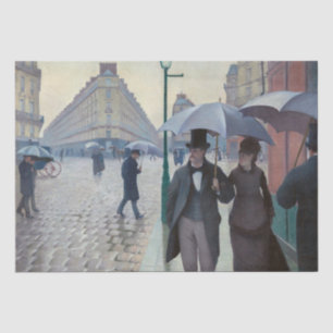 Gustave Caillebotte - Parijse straat; Regenachtige Tissuepapier