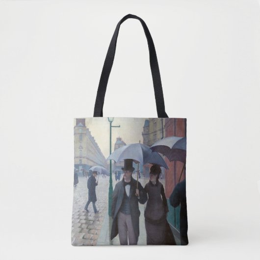 Gustave Caillebotte - Parijse straat; Regenachtige Tote Bag (Voorkant)