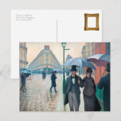 Gustave Caillebotte Paris Street Rainy Day Artwork Briefkaart (Voorkant / Achterkant)