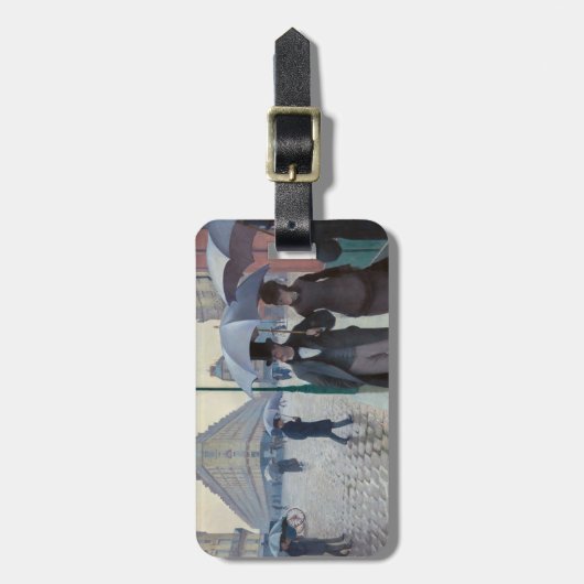 Gustave Caillebotte - Paris Street; Rainy Day Bagagelabel (Voorkant verticaal)