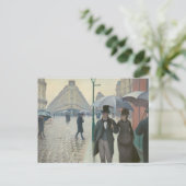 Gustave Caillebotte - Paris Street; Rainy Day Briefkaart (Staand voorkant)