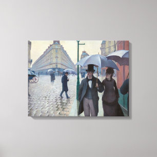 Gustave Caillebotte - Paris Street; Rainy Day Canvas Afdruk