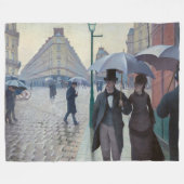 Gustave Caillebotte - Paris Street; Rainy Day Fleece Deken (Voorkant (Horizontaal))