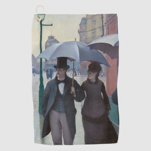 Gustave Caillebotte - Paris Street; Rainy Day Golfhanddoek (Voorkant)