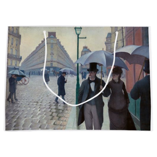 Gustave Caillebotte - Paris Street; Rainy Day Groot Cadeauzakje (Voorkant)