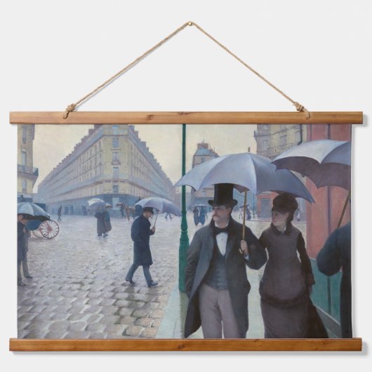Gustave Caillebotte - Paris Street; Rainy Day Hangend Wandkleed (Voorkant)