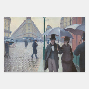 Gustave Caillebotte - Paris Street; Rainy Day Inpakpapier Vel