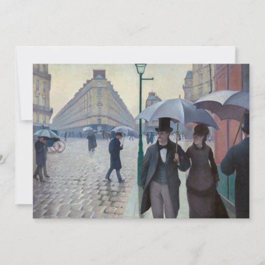 Gustave Caillebotte - Paris Street; Rainy Day Kaart (Voorkant)