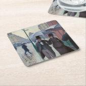 Gustave Caillebotte - Paris Street; Rainy Day Kartonnen Onderzetters (Schuin)