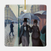 Gustave Caillebotte - Paris Street; Rainy Day Keramisch Ornament (Achterkant)