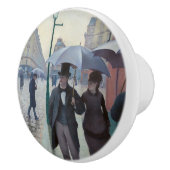 Gustave Caillebotte - Paris Street; Rainy Day Keramische Knop (Rechts)