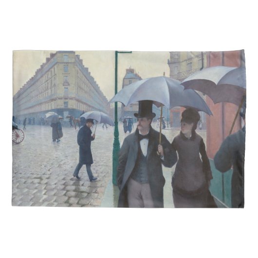 Gustave Caillebotte - Paris Street; Rainy Day Kussensloop (Achterkant)