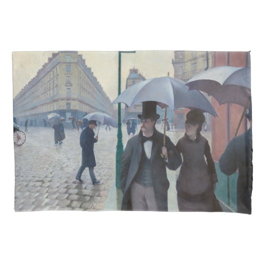 Gustave Caillebotte - Paris Street; Rainy Day Kussensloop (Voorkant)