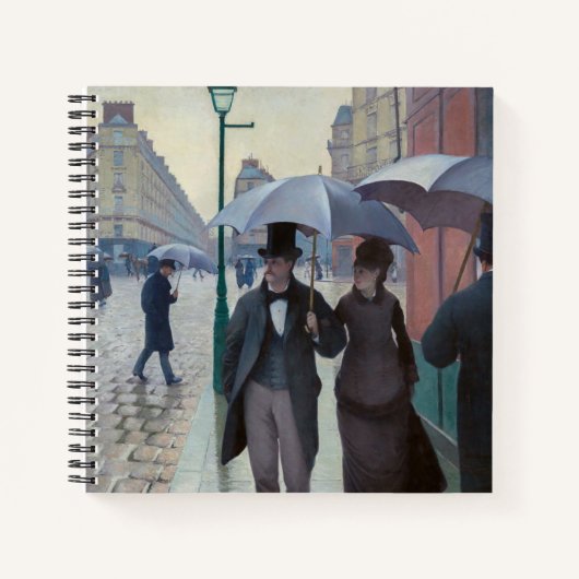Gustave Caillebotte - Paris Street; Rainy Day Notitieboek (Voorkant)