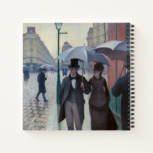 Gustave Caillebotte - Paris Street; Rainy Day Notitieboek (Achterkant)