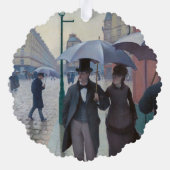 Gustave Caillebotte - Paris Street; Rainy Day Ornament Kaart (Achterkant)