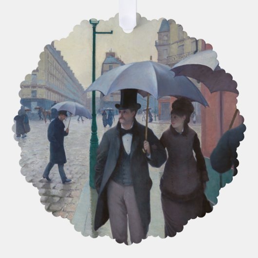 Gustave Caillebotte - Paris Street; Rainy Day Ornament Kaart (Voorkant)