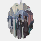 Gustave Caillebotte - Paris Street; Rainy Day Ornament Kaart (Links)