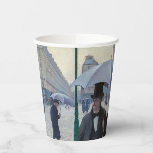 Gustave Caillebotte - Paris Street; Rainy Day Papieren Bekers (Links)