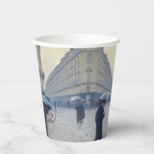 Gustave Caillebotte - Paris Street; Rainy Day Papieren Bekers (Voorkant)