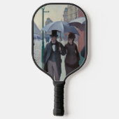 Gustave Caillebotte - Paris Street; Rainy Day Pickleball Paddle (Achterkant)