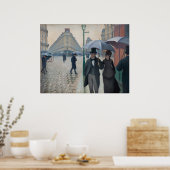 Gustave Caillebotte - Paris Street; Rainy Day Poster (Keuken)
