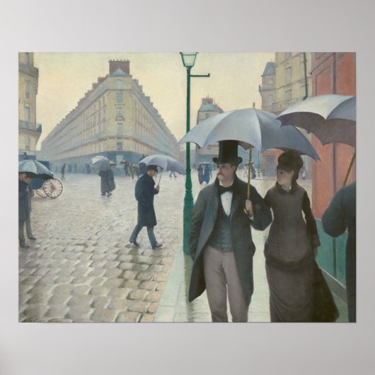 Gustave Caillebotte - Paris Street; Rainy Day Poster (Voorkant)