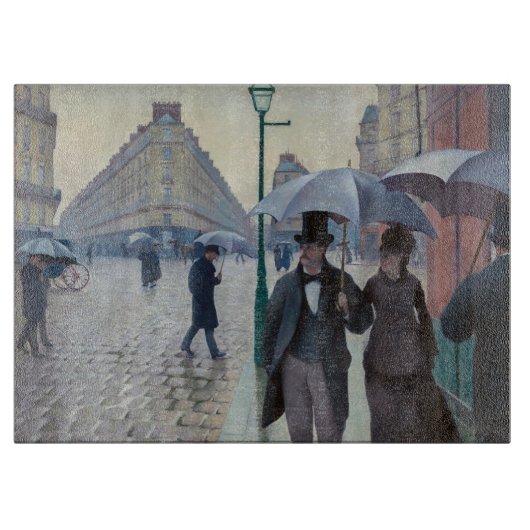 Gustave Caillebotte - Paris Street; Rainy Day Snijplank (Voorkant)