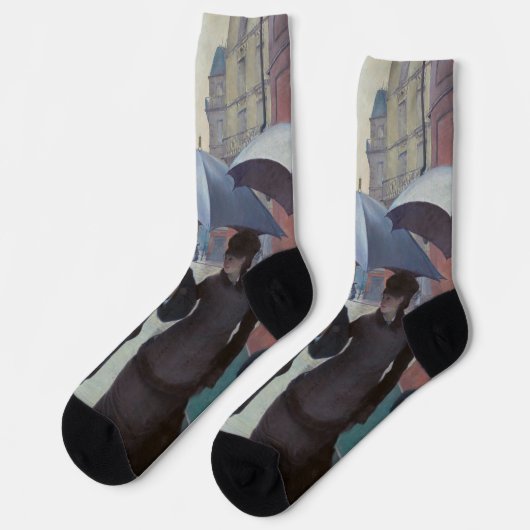 Gustave Caillebotte - Paris Street; Rainy Day Sokken (Links)