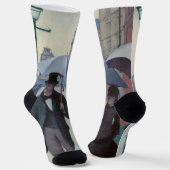 Gustave Caillebotte - Paris Street; Rainy Day Sokken (Gebogen)