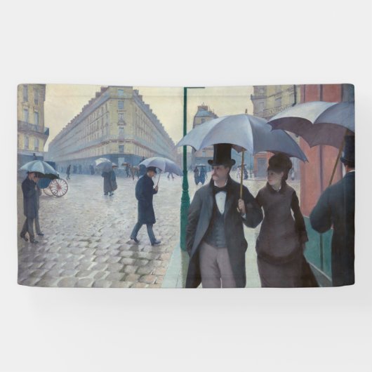 Gustave Caillebotte - Paris Street; Rainy Day Spandoek (Horizontaal)