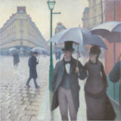 Gustave Caillebotte - Paris Street; Rainy Day Sticker (Voorkant)