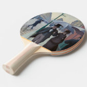 Gustave Caillebotte - Paris Street; Rainy Day Tafeltennisbatje (Voorkant Gekanteld)