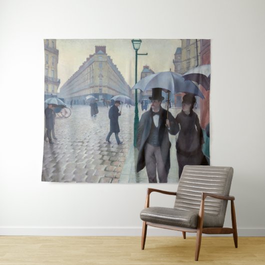 Gustave Caillebotte - Paris Street; Rainy Day Wandkleed (In Situ (horizontaal))