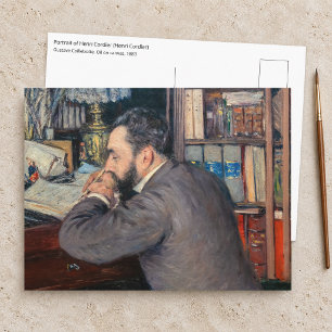 Gustave Caillebotte - Portret van Henri Cordier Briefkaart