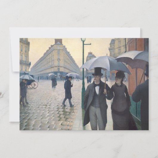Gustave Caillebotte | Rainy Day Paris Street Kaart (Voorkant)