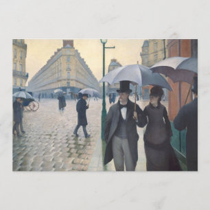 Gustave Caillebotte   Rainy Day Paris Street Kaart