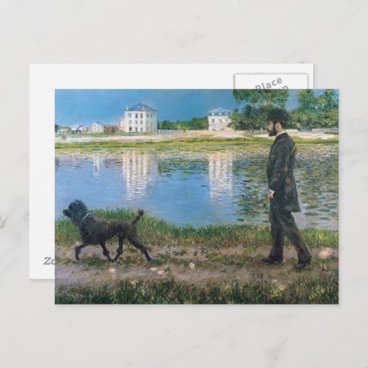 Gustave Caillebotte - Richard Gallo en Zijn hond Briefkaart (Voorkant / Achterkant)