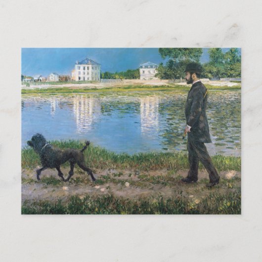 Gustave Caillebotte - Richard Gallo en Zijn hond Briefkaart (Voorkant)