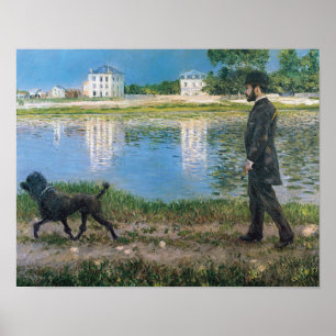 Gustave Caillebotte - Richard Gallo en Zijn hond Poster