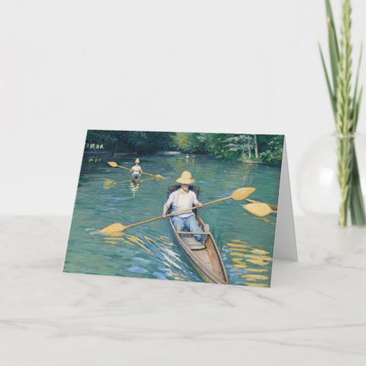 Gustave Caillebotte - Roeibootjes op de Yerres Kaart (Voorkant)