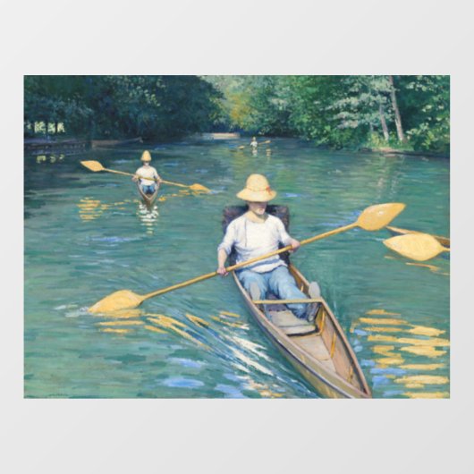 Gustave Caillebotte - Roeibootjes op de Yerres Raamsticker (Vel)