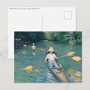 Gustave Caillebotte - Roeiboten op de Yerres Briefkaart