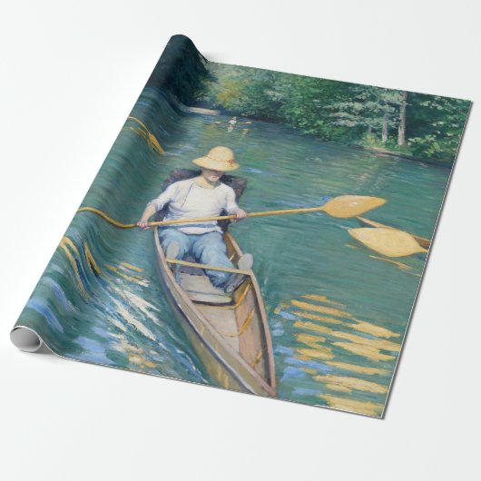 Gustave Caillebotte - Roeiboten op de Yerres Cadeaupapier (Uitgerold)