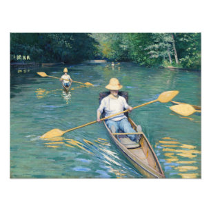Gustave Caillebotte - Roeiboten op de Yerres Foto Afdruk