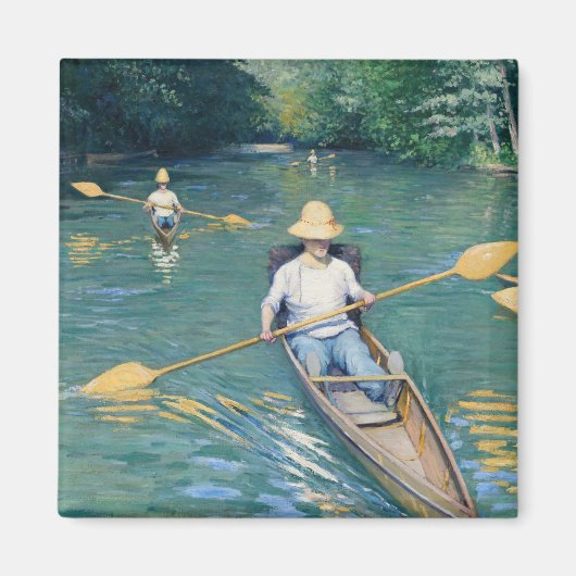 Gustave Caillebotte - Roeiboten op de Yerres Magneet (Voorkant)