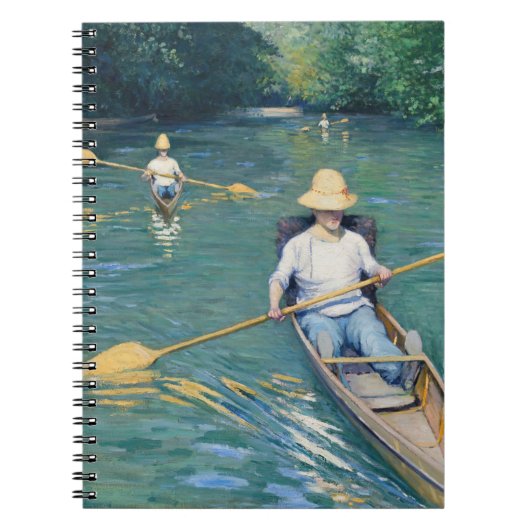 Gustave Caillebotte - Roeiboten op de Yerres Notitieboek (Voorkant)
